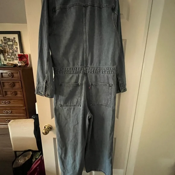 Levi's Light Blue Denim Wide-Leg Jumpsuit - Picture 4 of 5